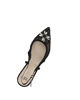 Immagine di SOLO SOPRANI COUTURE - Décolleté slingback nera in pizzo con pietre e strass sulla punta, tacco 5,5CM