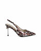 Immagine di SOLO SOPRANI COUTURE - Décolleté slingback leopardata con applicazione rosa sul tacco di 5,5CM