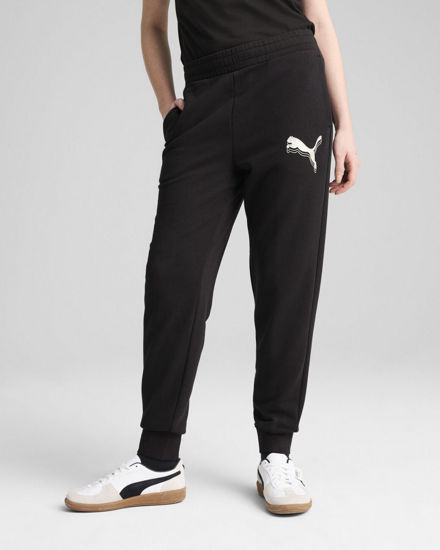 Immagine di PUMA - PANTALONE ESS METALLIC SWEAT TR NERO CON LOGO SILVER - 684999-01