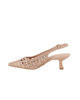 Immagine di MISS GLOBO - Décolleté slingback nude traforata e intrecciata, tacco 5,5CM