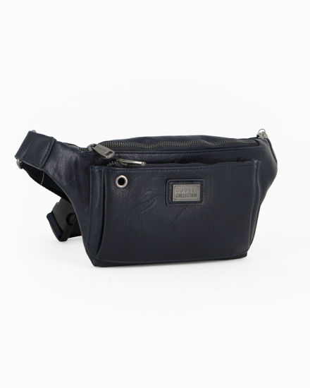 Immagine di COVERI COLLECTION - Marsupio blu  da uomo con tasca frontale e posteriore