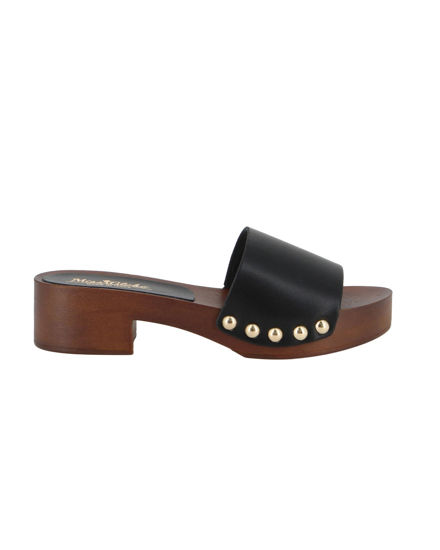 Immagine di MISS GLOBO - Zoccolo nero, tacco 4CM - MADE IN ITALY