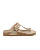 Immagine di MISS GLOBO - Ciabatta infradito beige con fibbia e strass