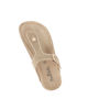 Immagine di MISS GLOBO - Ciabatta infradito beige con fibbia e strass