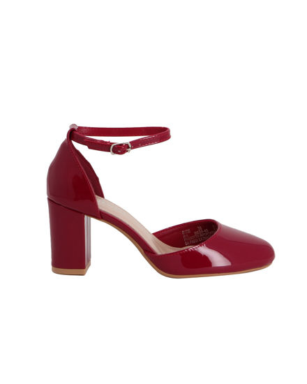 Immagine di MY JEWELS - Décolleté rossa in vernice con cinturino alla caviglia, tacco 7CM
