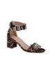 Immagine di MY JEWELS - Sandalo leopardato in raso con doppia fibbia, tacco 6CM