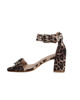 Immagine di MY JEWELS - Sandalo leopardato in raso con doppia fibbia, tacco 6CM