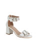 Immagine di MY JEWELS - Sandalo bianco con doppia fibbia, tacco 6CM