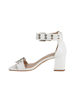 Immagine di MY JEWELS - Sandalo bianco con doppia fibbia, tacco 6CM