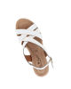 Immagine di STARLIGHT - Sandalo platform bianco con sottopiede in VERA PELLE e cinturini incrociati, tacco 5,5CM - MADE IN ITALY