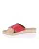 Immagine di STARLIGHT - Ciabatta platform beige e rossa con fibbia e sottopiede in VERA PELLE, tacco 5,5CM - MADE IN ITALY