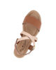 Immagine di STARLIGHT - Sandalo platform cuoio con sottopiede in VERA PELLE e cinturini incrociati, tacco 5,5CM - MADE IN ITALY
