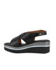 Immagine di STARLIGHT - Sandalo platform nero con sottopiede in VERA PELLE, tacco 5,5CM - MADE IN ITALY