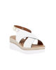 Immagine di STARLIGHT - Sandalo platform bianco con sottopiede in VERA PELLE, tacco 5,5CM - MADE IN ITALY