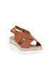 Immagine di STARLIGHT - Sandalo platform cuoio con sottopiede in VERA PELLE, tacco 5,5CM - MADE IN ITALY