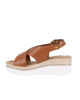 Immagine di STARLIGHT - Sandalo platform cuoio con sottopiede in VERA PELLE, tacco 5,5CM - MADE IN ITALY
