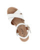Immagine di STARLIGHT - Sandalo platform bianco con sottopiede in VERA PELLE e cinturini incrociati, tacco 5CM - MADE IN ITALY