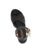 Immagine di STARLIGHT - Sandalo platform nero con sottopiede in VERA PELLE e cinturini incrociati, tacco 5CM - MADE IN ITALY