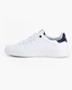 Immagine di RIFLE - Sneakers bianca con patch posteriore blu e lacci