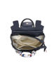 Immagine di ENRICO COVERI - Borsa a due manici blu con mini patta e foulard sul manico, tracolla removibile
