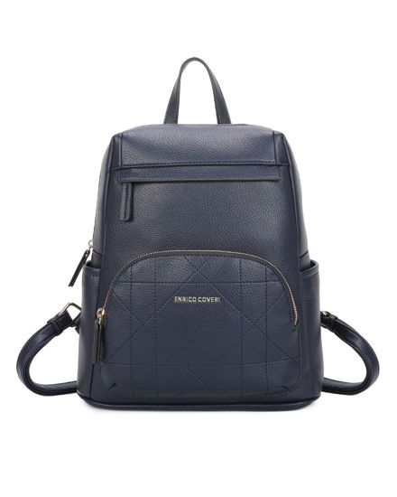 Immagine di ENCRICO COVERI - Zaino blu con due tasche frontali e due tasche laterali