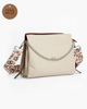 Immagine di DIVAS - Borsa sacca beige  VERA PELLE con tracolla nastro  - MADE IN ITALY