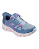 Immagine di SKECHERS - GLIDE - STEP PRO - Sneakers celeste con dettagli fucsia  e tomaia in mesh