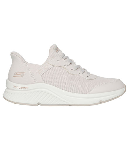 Immagine di SKECHERS - BOBS ARCH COMFORT B SWEET - A LOOK - Sneakers naturale con soletta ammortizzata in memory foam e tomaia in mesh