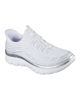 Immagine di SKECHERS - SUMMITS PLUS - SOFT LUSTER - Sneakers bianca con tomaia in mesh e dettagli glitterati argento