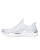 Immagine di SKECHERS - SUMMITS PLUS - SOFT LUSTER - Sneakers bianca con tomaia in mesh e dettagli glitterati argento