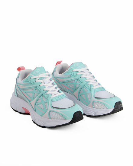 Immagine di SOPRANI SPORT - Sneakers bianca con lacci e dettagli verde acqua