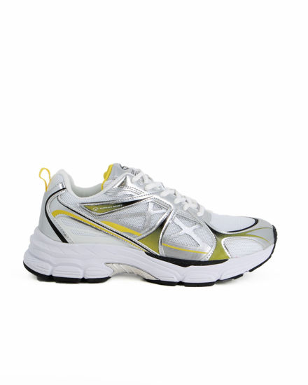 Immagine di SOPRANI SPORT - Sneakers bianca con lacci e dettagli argento e giallo