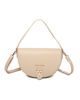 Immagine di ENRICO COVERI - Minibag taupe con patta e chiusura a girello, tracolla removibile