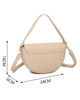 Immagine di ENRICO COVERI - Minibag taupe con patta e chiusura a girello, tracolla removibile
