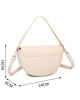 Immagine di ENRICO COVERI - Minibag beige con patta e chiusura a girello, tracolla removibile