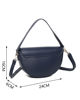 Immagine di ENRICO COVERI - Minibag blu con patta e chiusura a girello, tracolla removibile