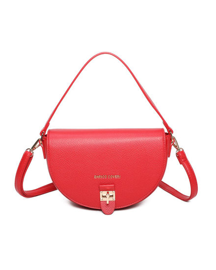 Immagine di ENRICO COVERI - Minibag rossa con patta e chiusura a girello, tracolla removibile