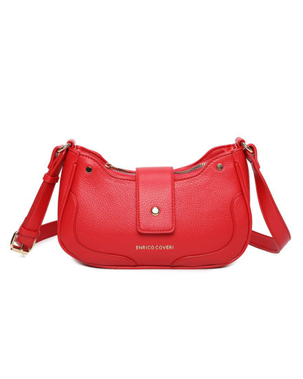 Immagine di ENRICO COVERI - Borsa a tracolla rossa con mini pattina