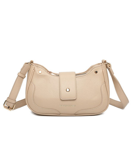 Immagine di ENRICO COVERI - Borsa a tracolla taupe con mini pattina