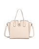 Immagine di ENRICO COVERI - Borsa a due manici beige con mini pattina, tracolla removibile