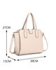Immagine di ENRICO COVERI - Borsa a due manici beige con mini pattina, tracolla removibile