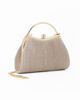 Immagine di DIVAS - Pochette champagne glitterata con pomello in strass, tracolla removibile