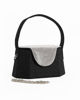 Immagine di DIVAS - Pochette rigida glitterata nera con patta strass, tracolla removibile