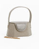 Immagine di DIVAS - Pochette rigida glitterata oro con patta strass, tracolla removibile