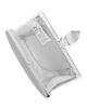 Immagine di DIVAS - Clutch argento in lurex con dettaglio clip a foglia, tracolla remoovibile