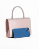 Immagine di DIVAS - Pochette rosa con patta e manico in strass, tracolla removibile