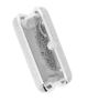 Immagine di DIVAS - Clutch argento con strass, pomello  strass e tracolla removibile