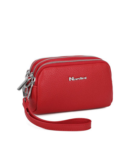 Immagine di NARDINI - Pochette rossa con tre scomparti e laccio al polso removibile