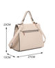 Immagine di ENRICO COVERI - Borsa a mano beige con patta, tasca frontale e posteriore, tracolla removibile