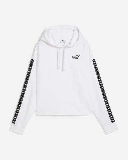 Immagine di PUMA - FELPA CON CAPPUCCIO TAPE COMFORT CROP BIANCA - 685011-02